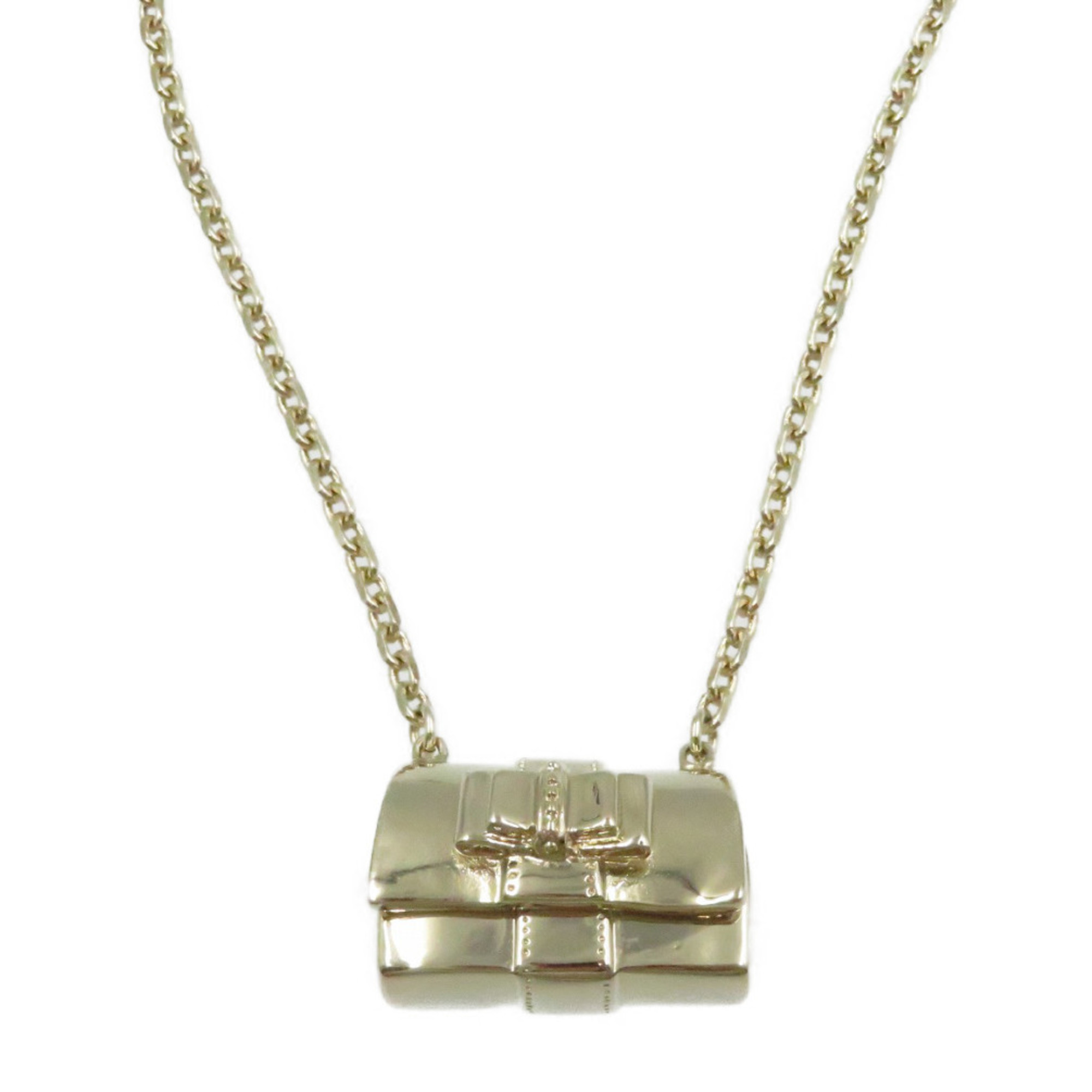 Christian Louboutin Bag Motif Necklace Gold Metal 0258